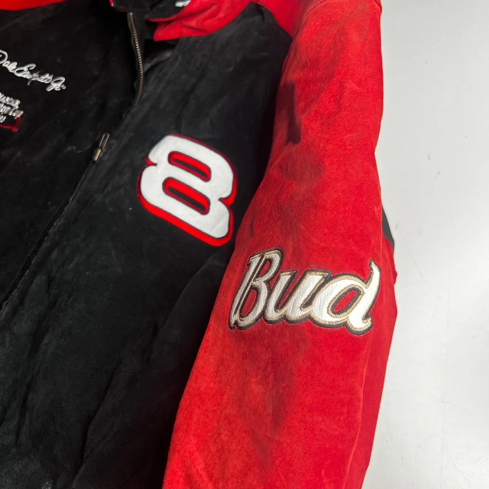 Wilsons Leather Chase Authentics Dale Earnhardt Jr 8 Budweiser NASCAR Jacket XL